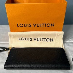 Louis Vuitton Adele Long Wallet Monogram Empreinte Black